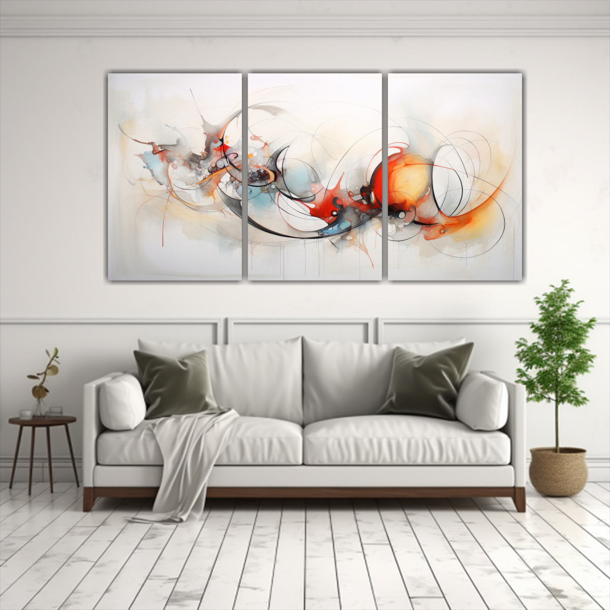 PINTURAS EN BASTIDOR CON DISEÑO DE VITALIDAD EN 90X45 CM - 2