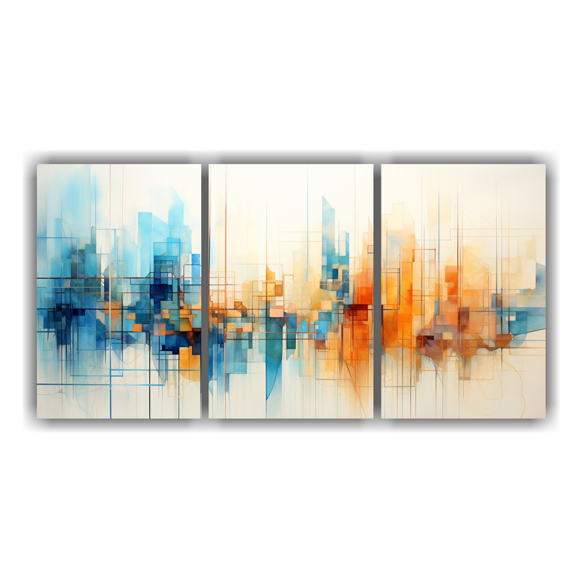 PINTURAS DECORATIVAS DE LA CIUDAD EN 60X30 CM - 1