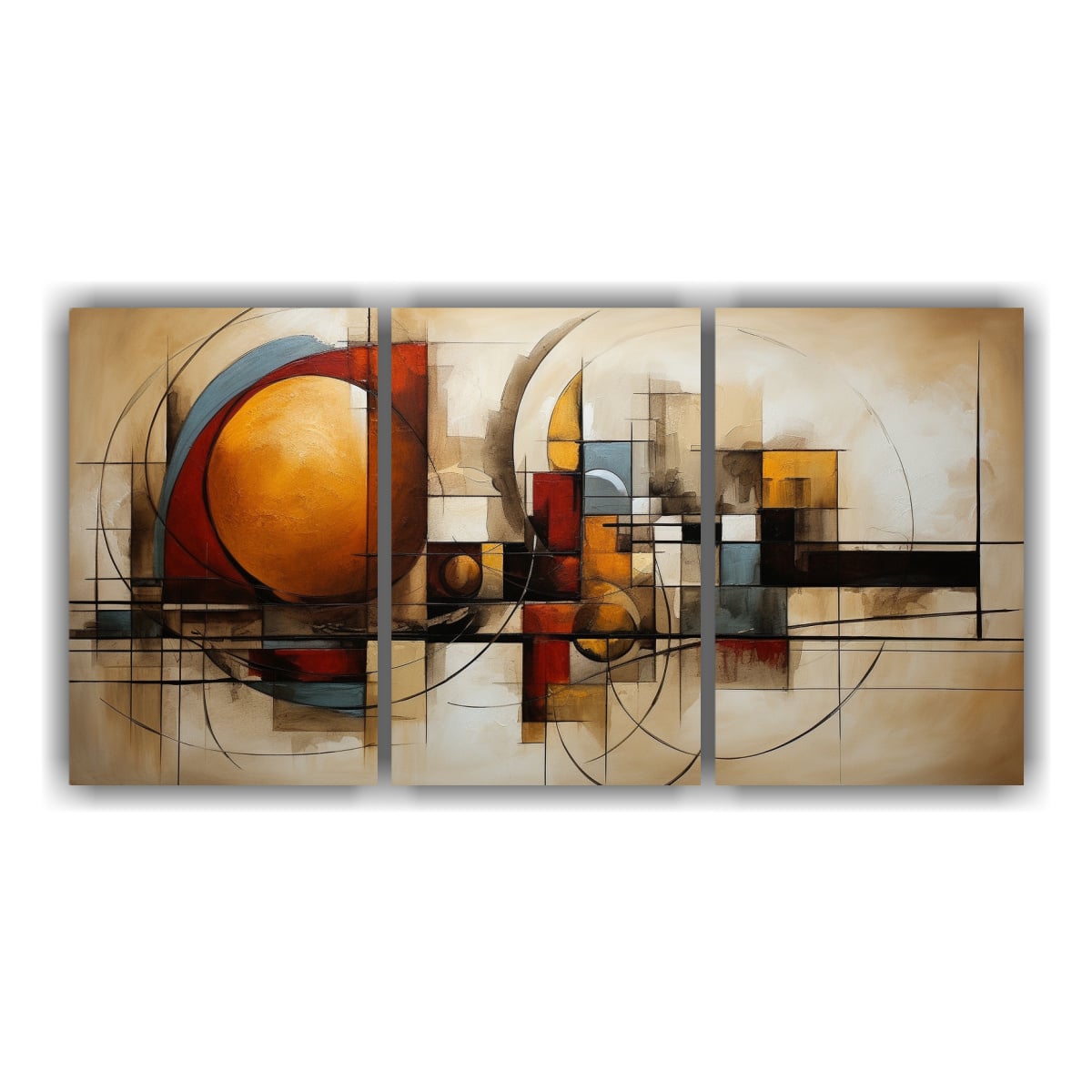 CUADROS DE PARED ABSTRACTOS DE ALTA CALIDAD EN 60X30 CM - 1