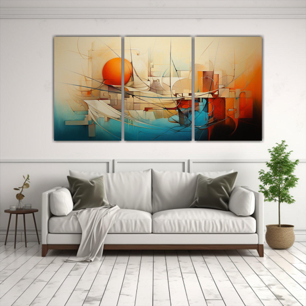 CUADROS ABSTRACTOS MODERNOS CON TEXTURAS 120X60 CM - 2