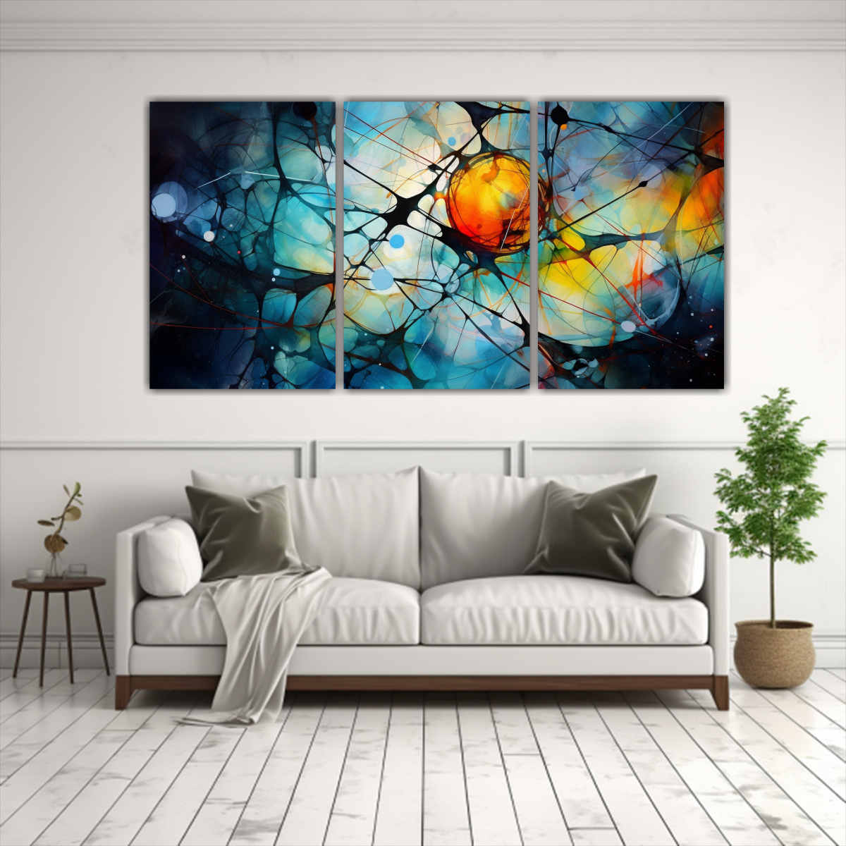 PINTURA DECORATIVA DE BAÑO TRES ARTES: UNA OBRA 180X90 CM - 2