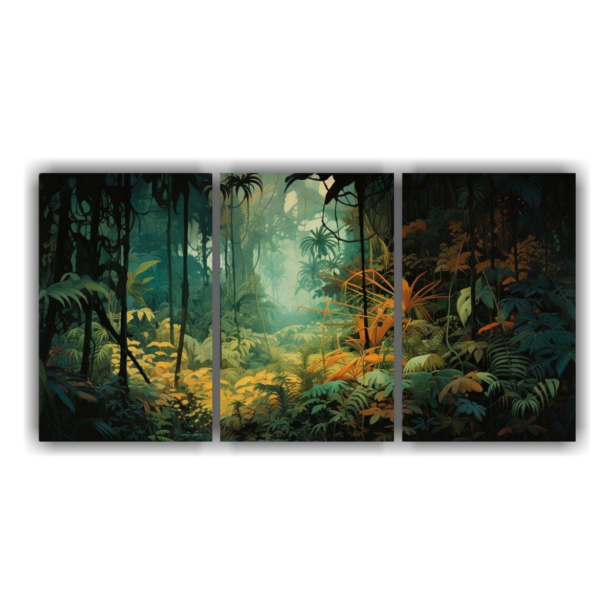 PINTURAS DECORATIVAS DE LA SELVA DEL SUDESTE 60X30 CM - 1
