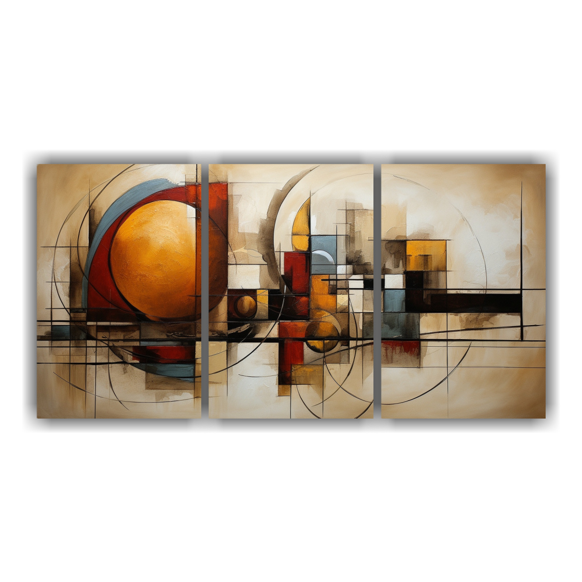 CUADROS DE PARED ABSTRACTOS DE ALTA CALIDAD EN 90X45 CM - 1