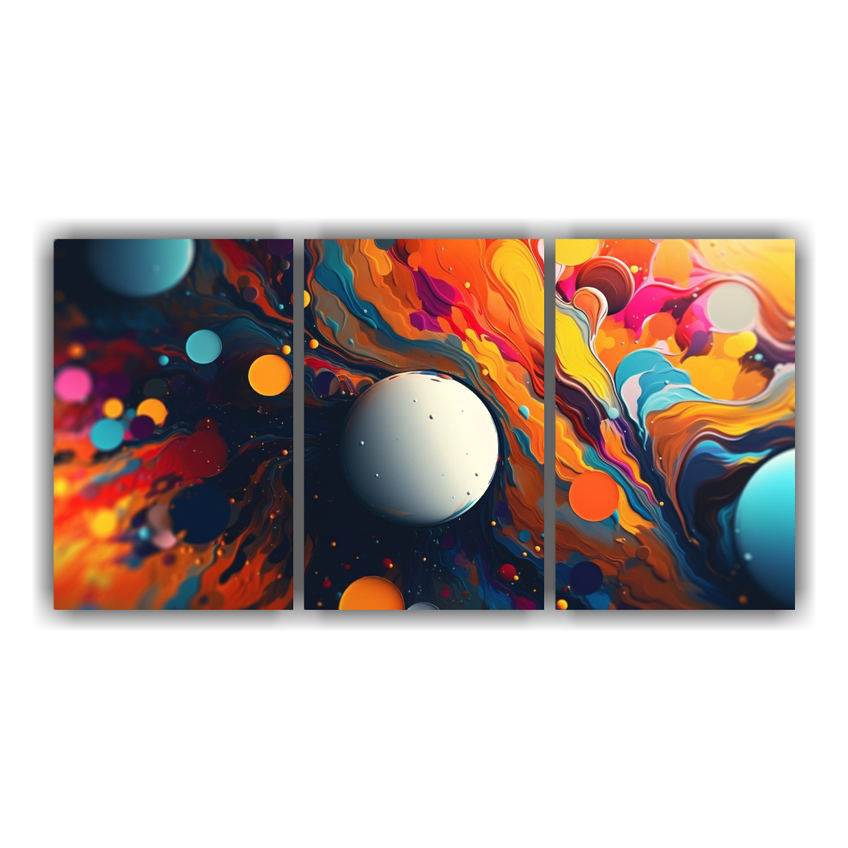 SET 3 LIENZOS PATRON INTENSO SIMPLE: PINTURAS 120X60 CM - 1