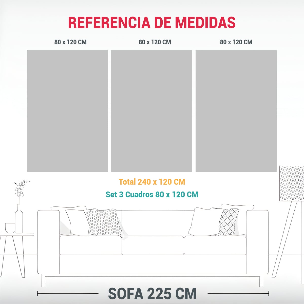MURAL ARTE CON CÍRCULO EN COLORES PLANOS 240X120 CM - 3
