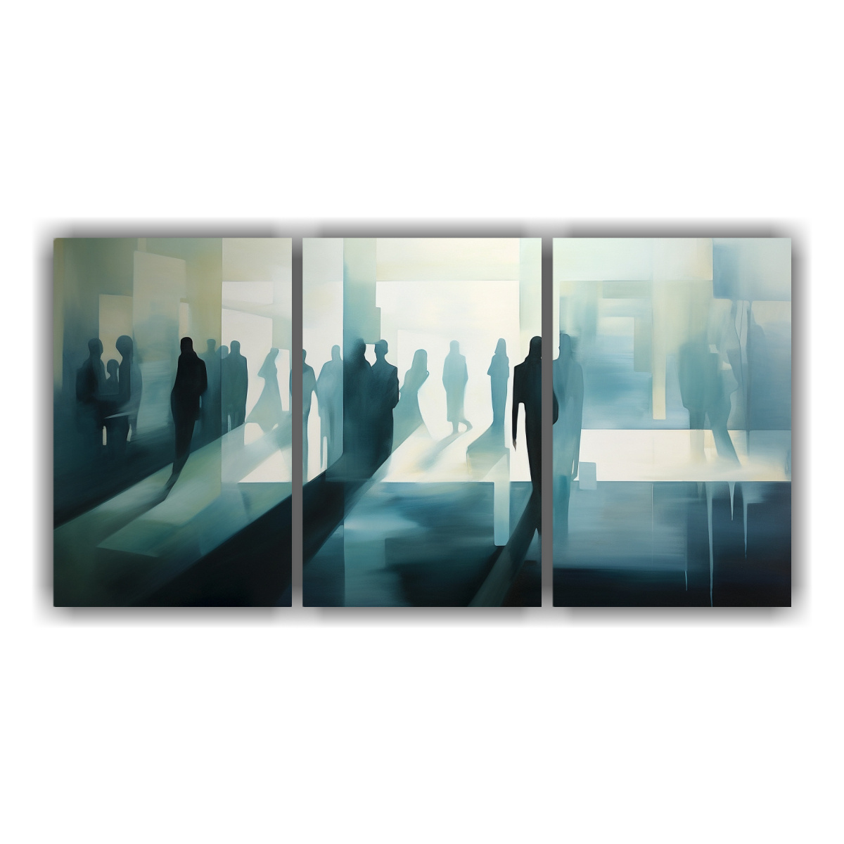 PINTURAS DECORATIVAS EN TRES LIENZOS CON 90X45 CM - 1