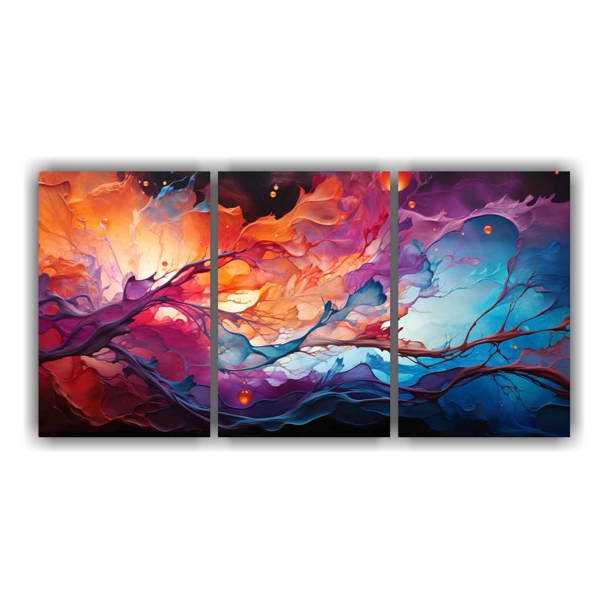 SET 3 CUADROS DE PARED ESTILO GALERÍA ÚNICO 240X120 CM - 1