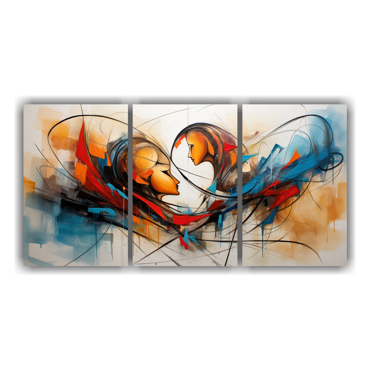 PINTURAS DECORATIVAS INTENSAS DE AMOR ABSTRACTO 150X75 CM - 1