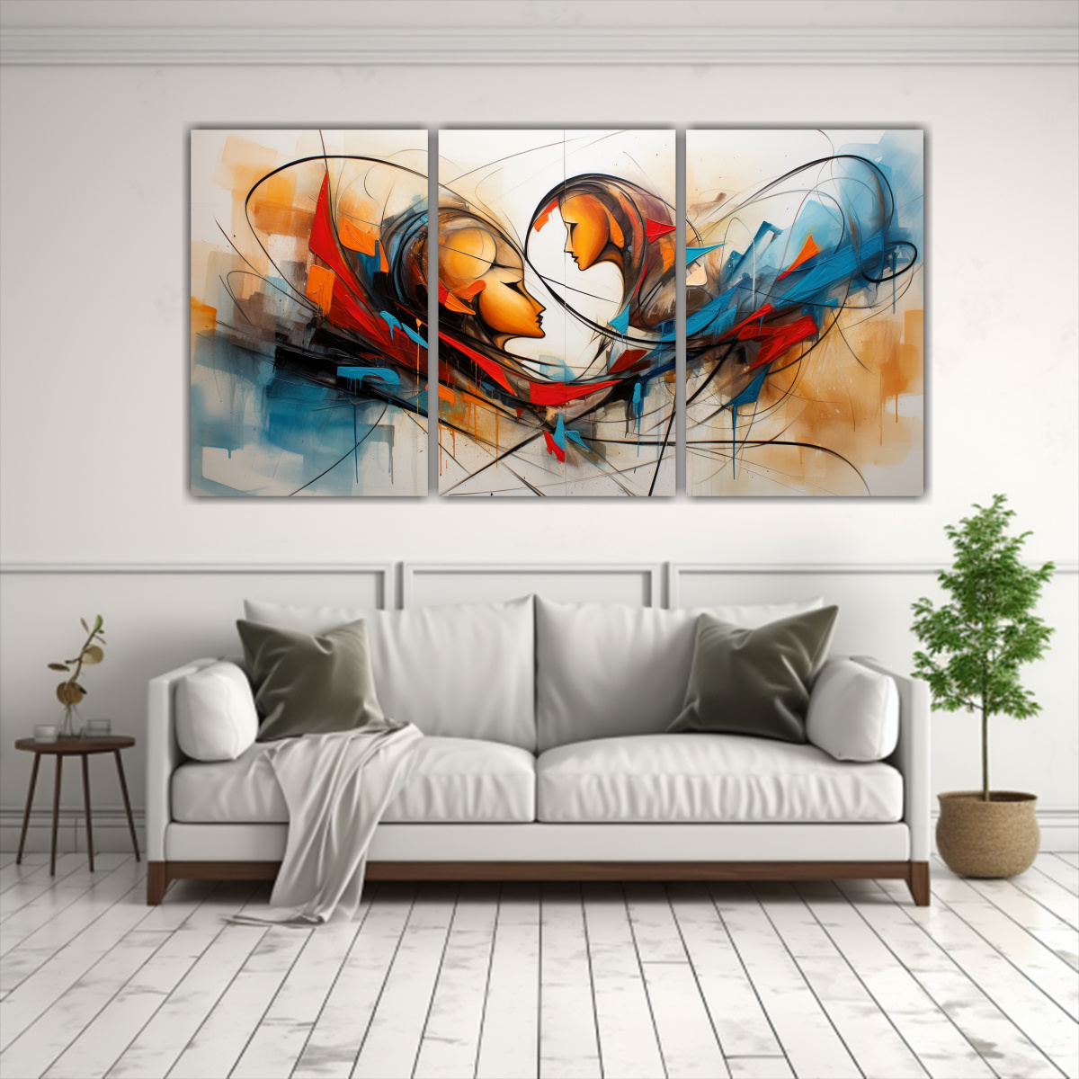 PINTURAS DECORATIVAS INTENSAS DE AMOR ABSTRACTO 150X75 CM - 2