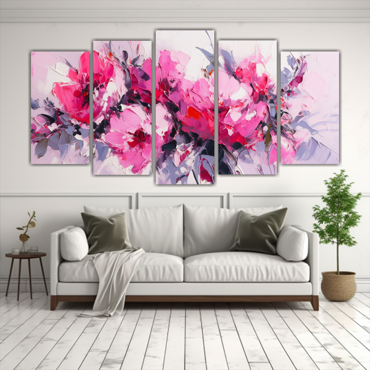 PINTURA MINIMALISTA HORIZONTAL DE CINCO ARTES CON 100X50 CM - 2