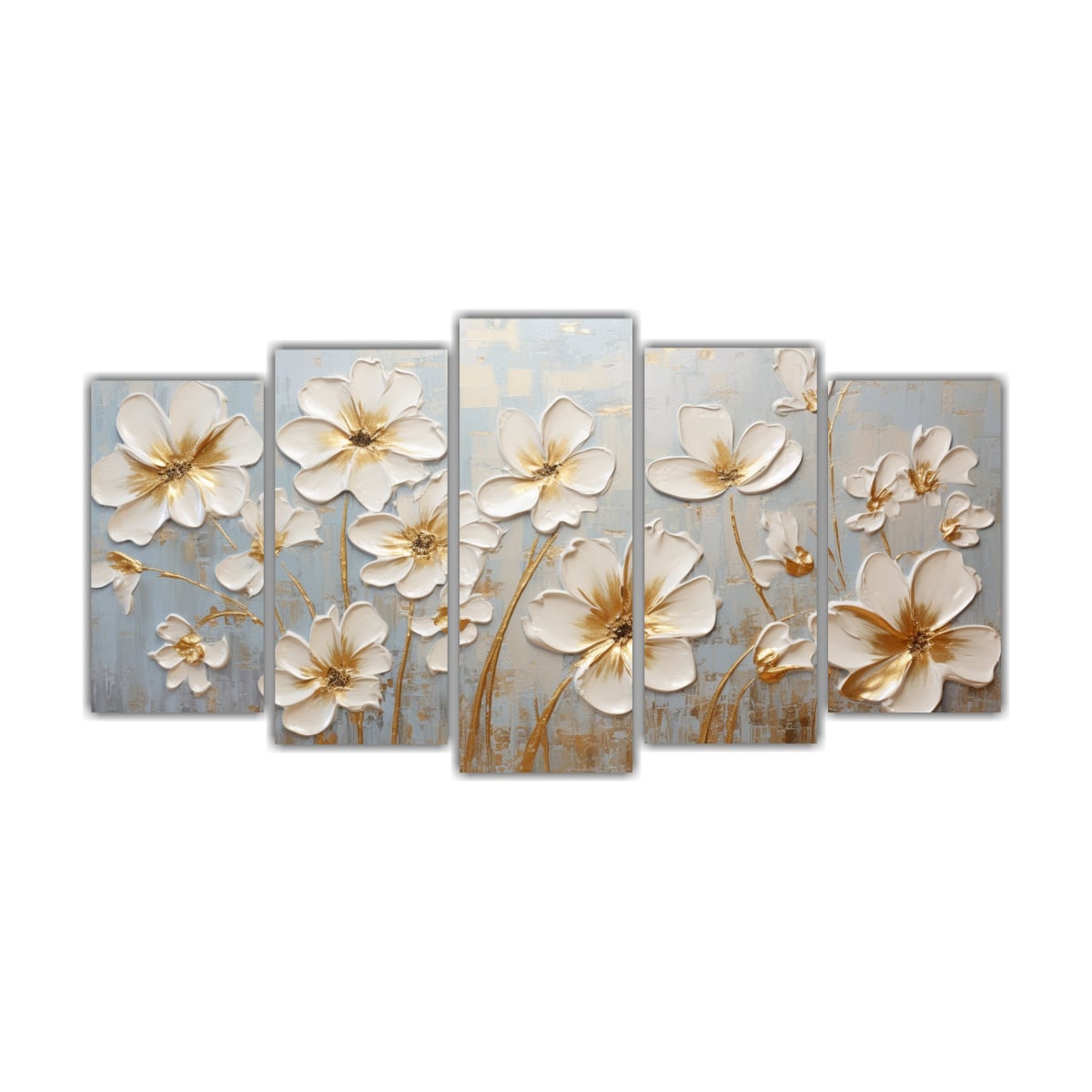 SET 5 CUADROS HORIZONTAL MODERNIDAD A COLORS 100X50 CM - 1