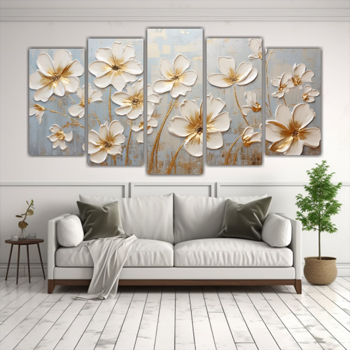 SET 5 CUADROS HORIZONTAL MODERNIDAD A COLORS 100X50 CM - 2
