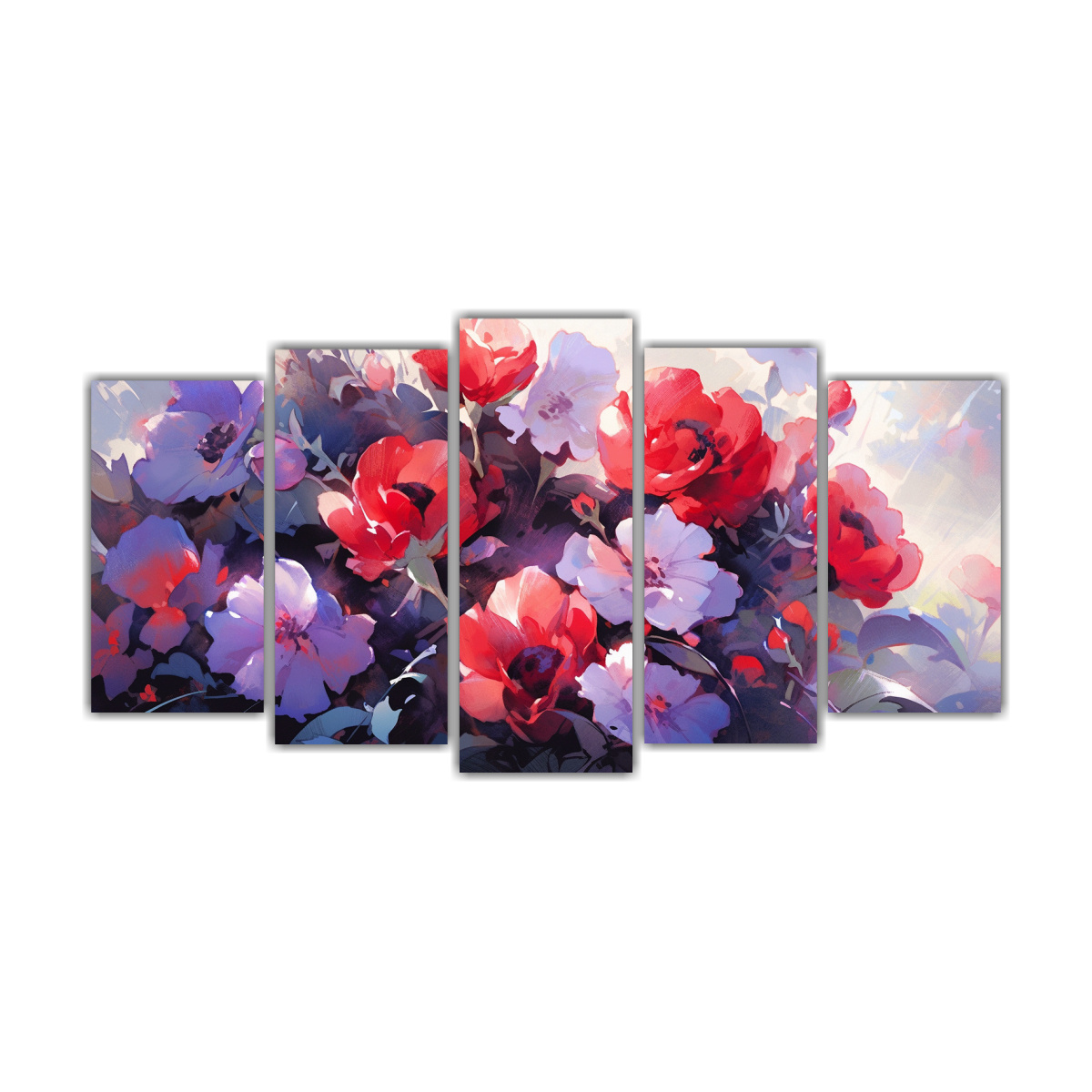 CONJUNTO 5 CUADROS ESPECTACULAR IMPACTO VISUAL, 250X125 CM - 1
