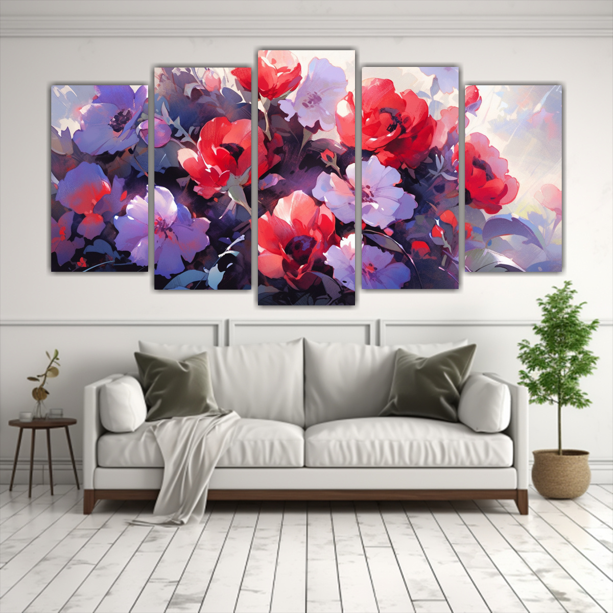 CONJUNTO 5 CUADROS ESPECTACULAR IMPACTO VISUAL, 250X125 CM - 2