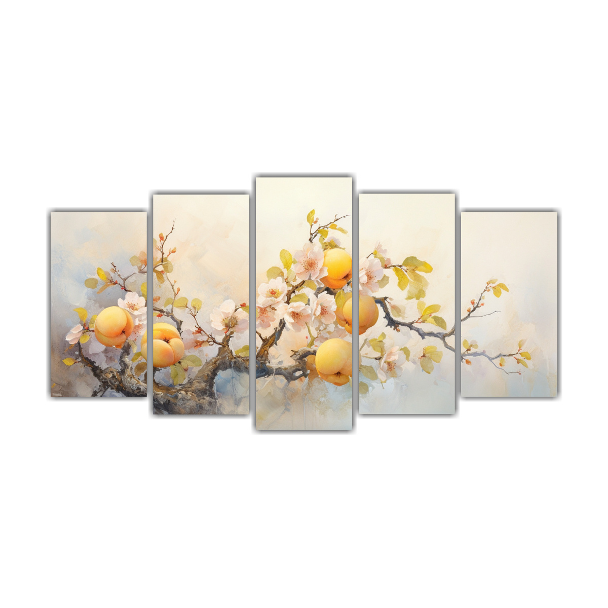 PINTURA ABSTRACTA EN TONOS DE AMARILLO Y DORADO 250X125 CM - 1