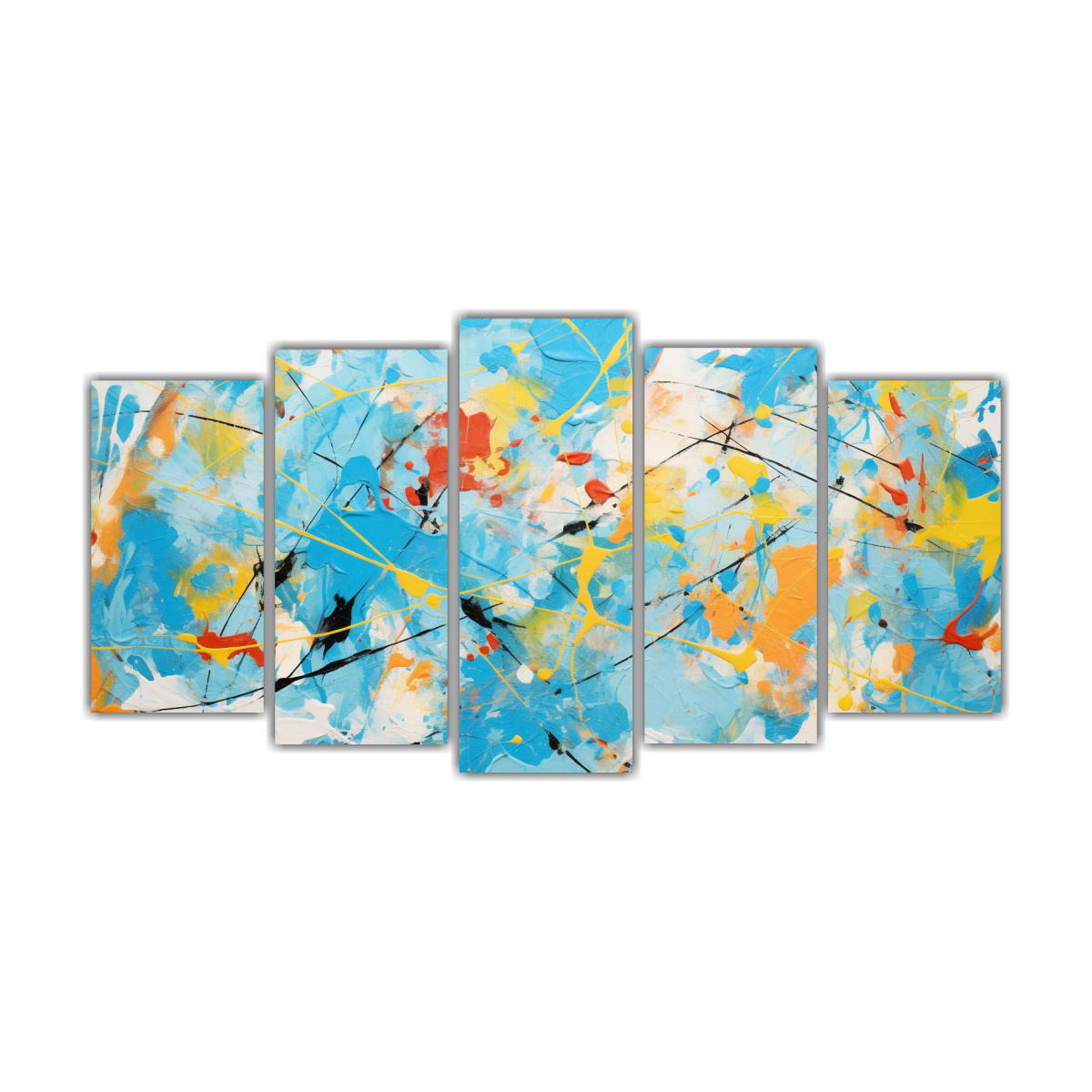 PINTURA DECORATIVA ESTILO JACKSON POLLOCK CON 250X125 CM - 1