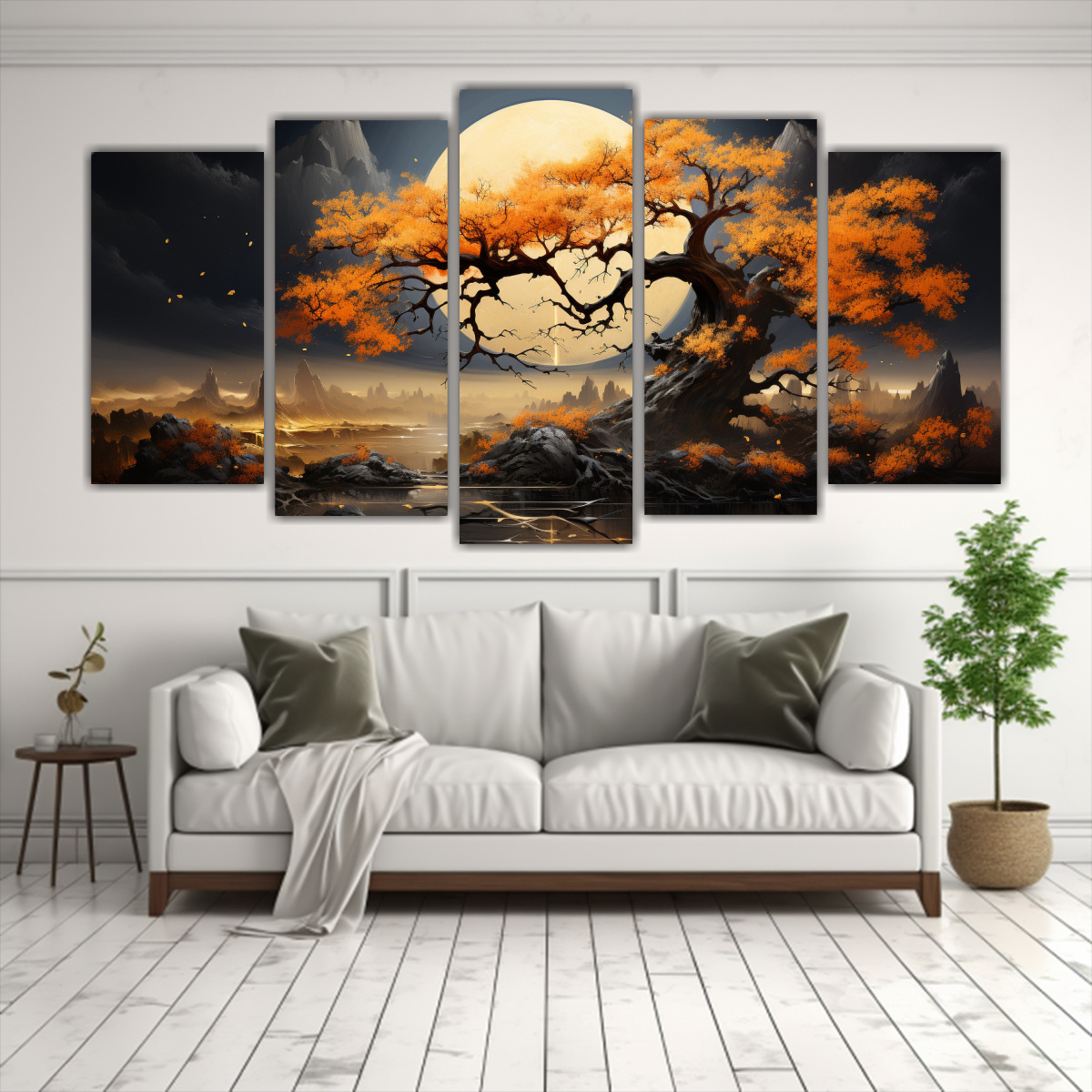 PINTURAS DE AMBIENTE NEONOIR EN COLORES ORO Y 150X75 CM - 2