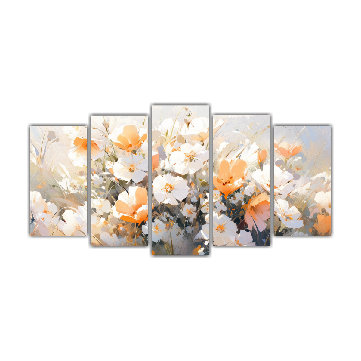 FLORES EN TONOS INTENSOS: A CUADRO DE FLORES 100X50 CM - 1