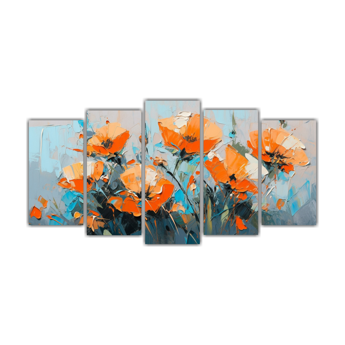 PINTURAS DECORATIVAS DE FLORES EN LIENZO CON 200X100 CM - 1