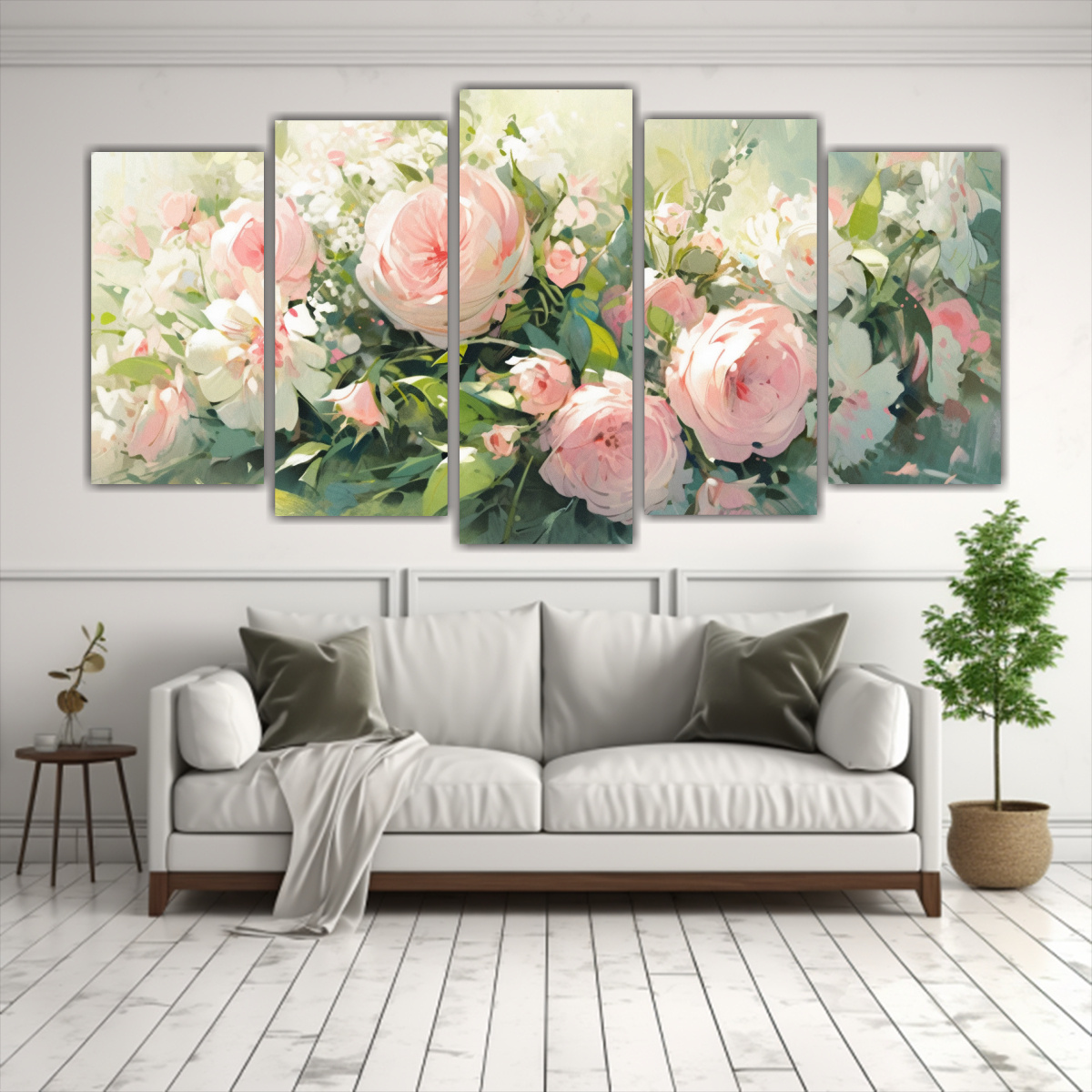 CUADROS COLORIDOS DE FLORES EN LONA DE CINCO 150X75 CM - 2