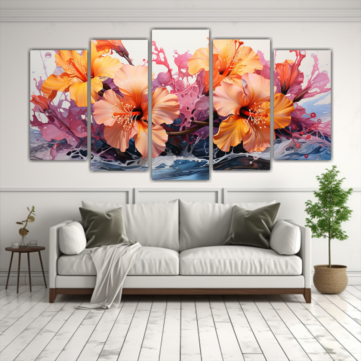 SET DE 5 ARTE FOTOGRAFÍA BASTIDOR DE MADERA 200X100 CM - 2