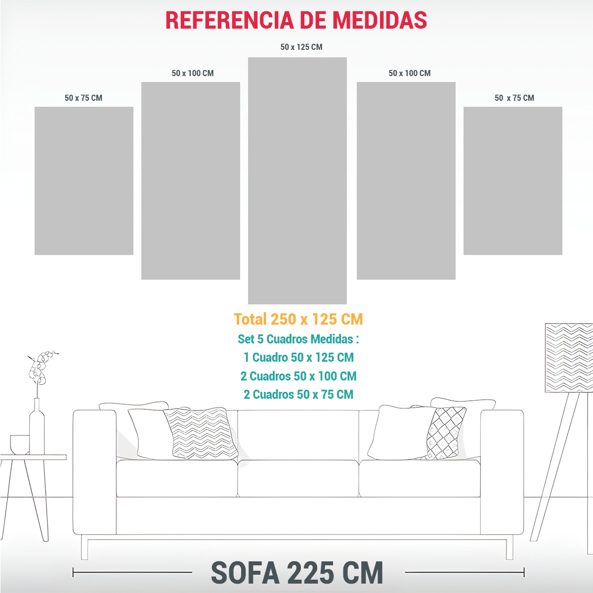 PINTURAS DECORATIVAS DE VANGUARDIA EN ESTILO 250X125 CM - 3