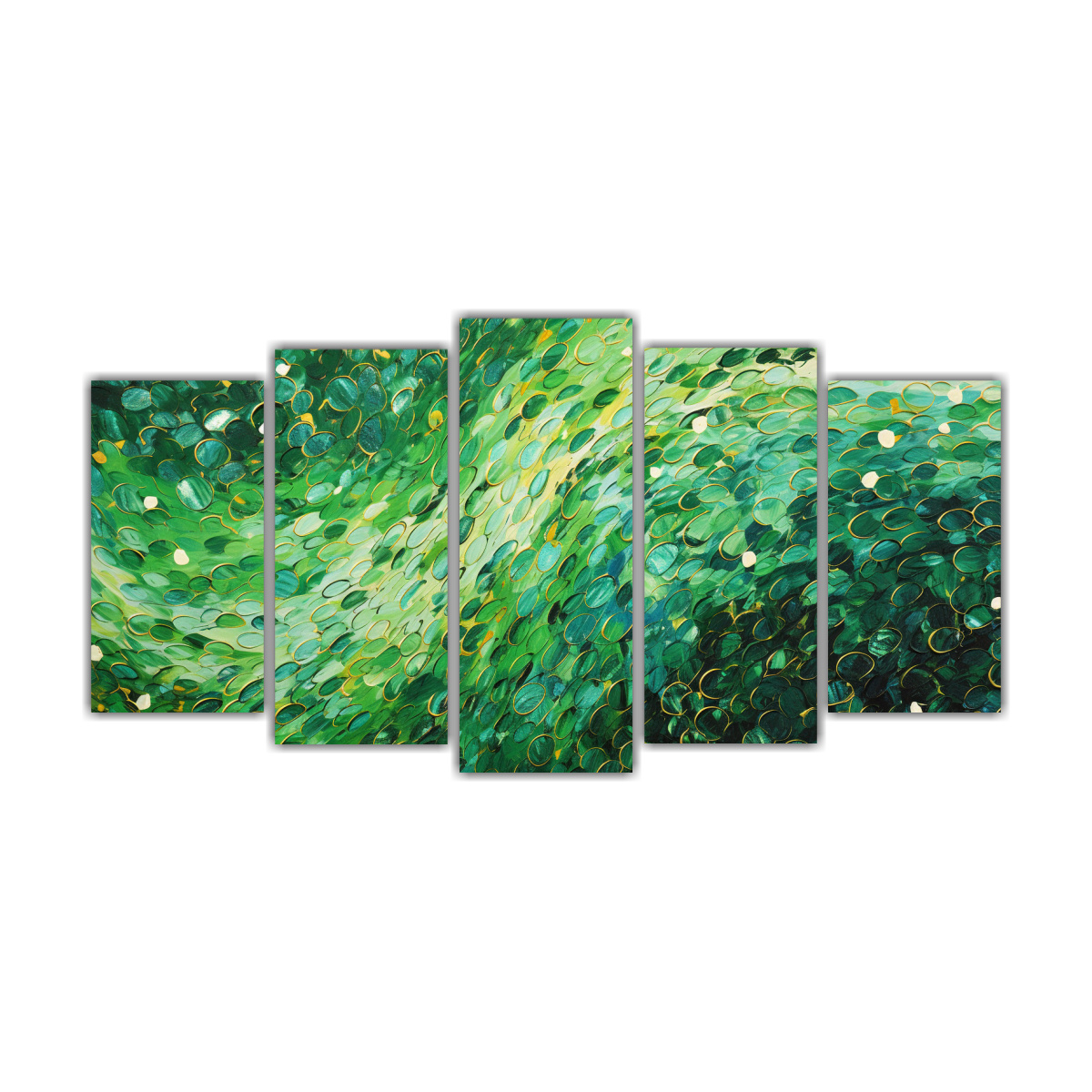 CONJUNTO DE 5 CUADROS DE COMPOSICIÓN LINEAL 100X50 CM - 1