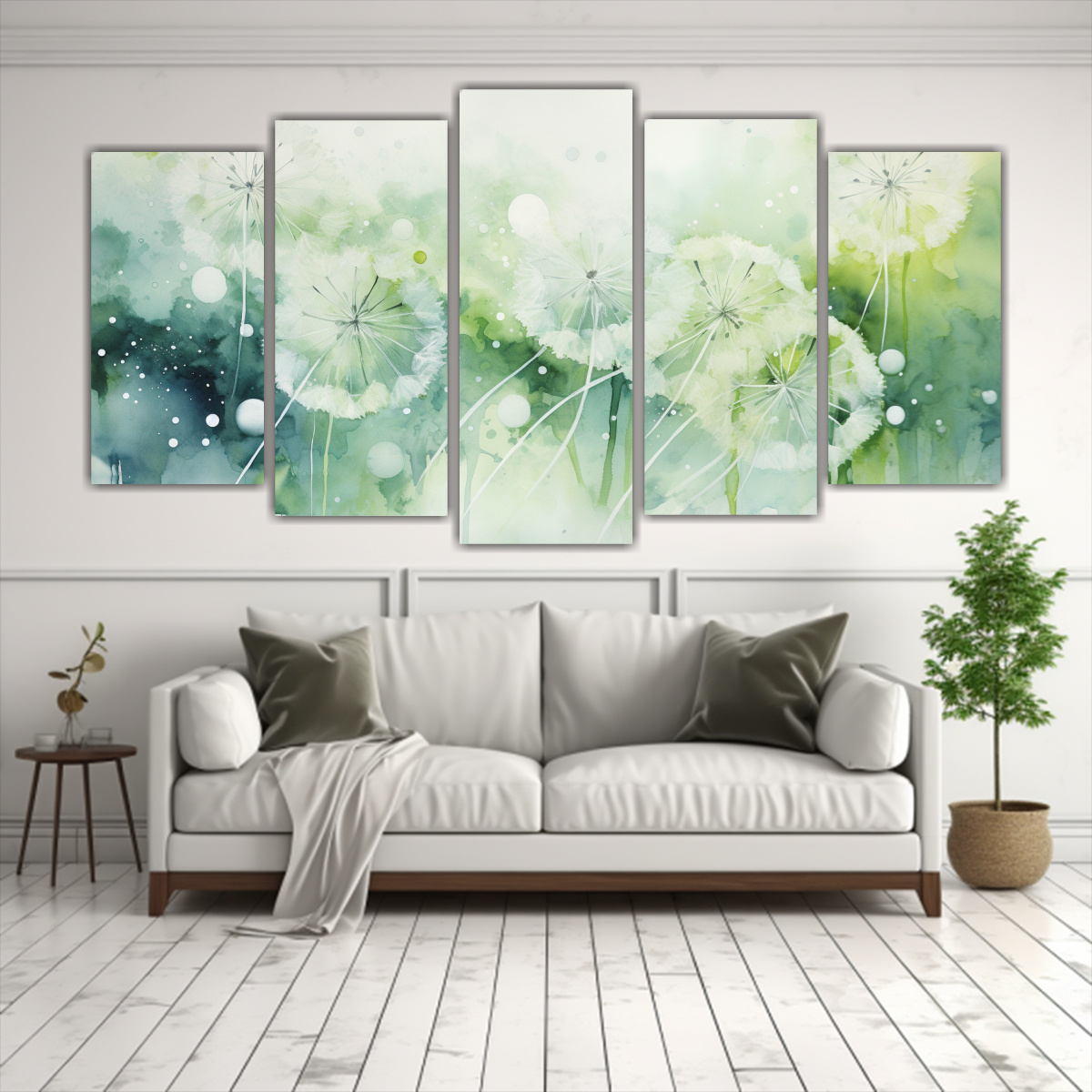 CONJUNTO DE 5 LIENZOS EN BASTIDOR PARA COCINA: 150X75 CM - 2