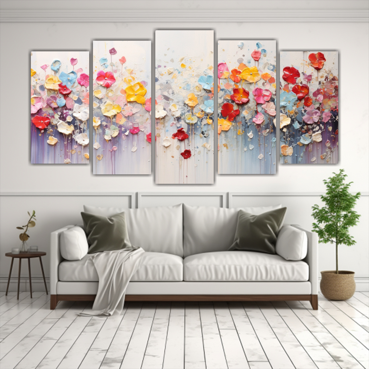 CUADROS HORIZONTALES COLORES ACUARELA SIN 150X75 CM - 2