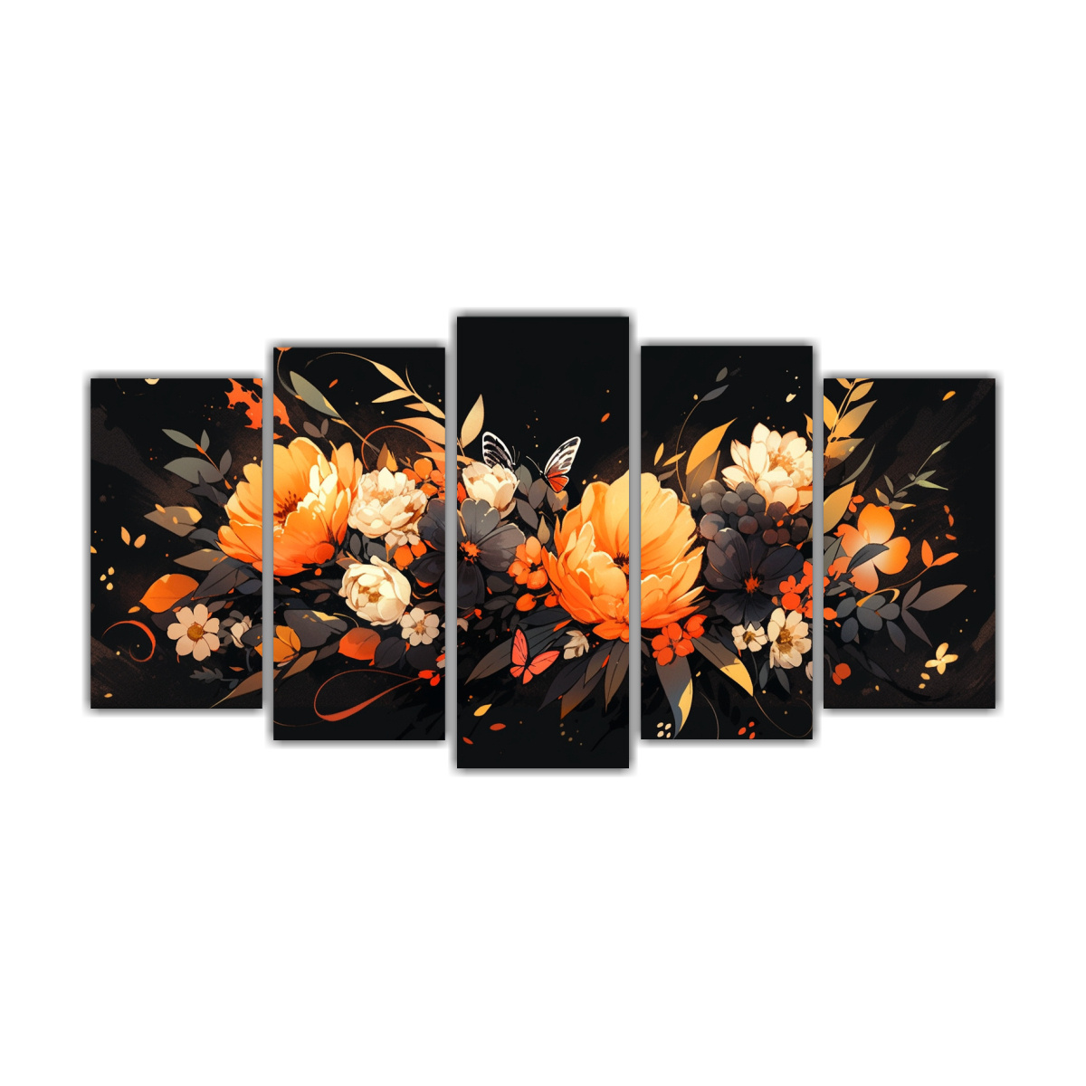 ARTES DE PARED CALIDOS EN GAMA DE COLORES NARANJA 250X125 CM - 1
