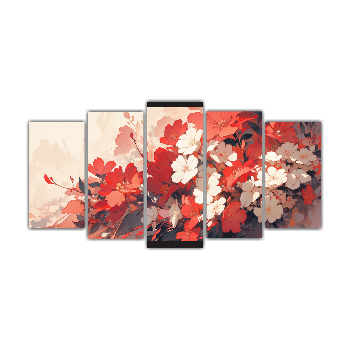 PINTURAS DECORATIVAS ESTILO NEONOIR BLANCO Y ROJO 250X125 CM - 1