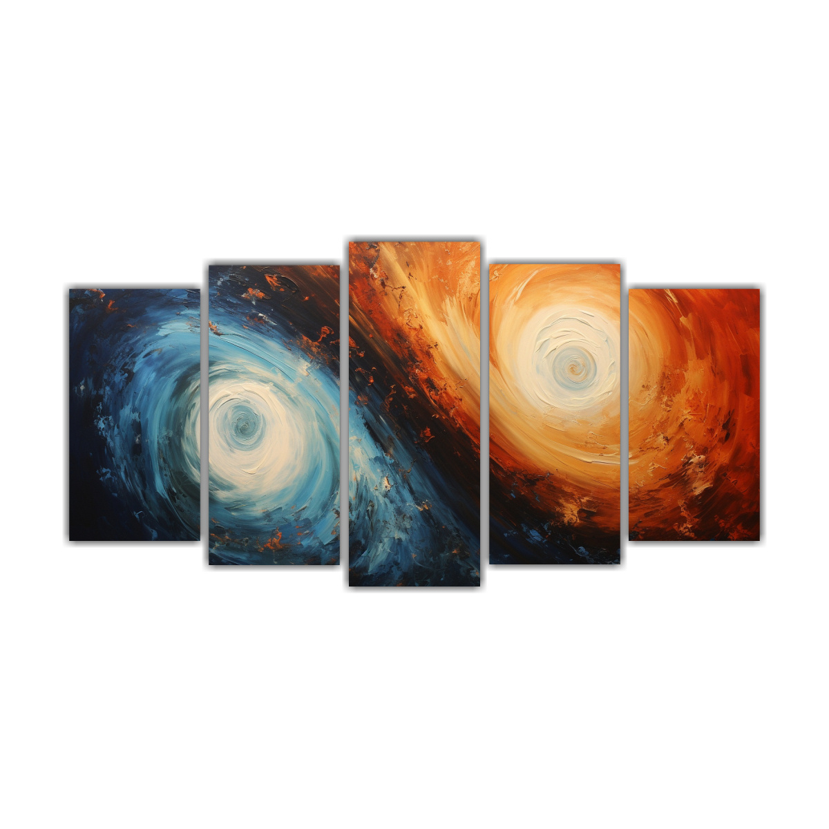 CUADROS MOVIMIENTO VITALIDAD DOS REMOLINOS DE 250X125 CM - 1