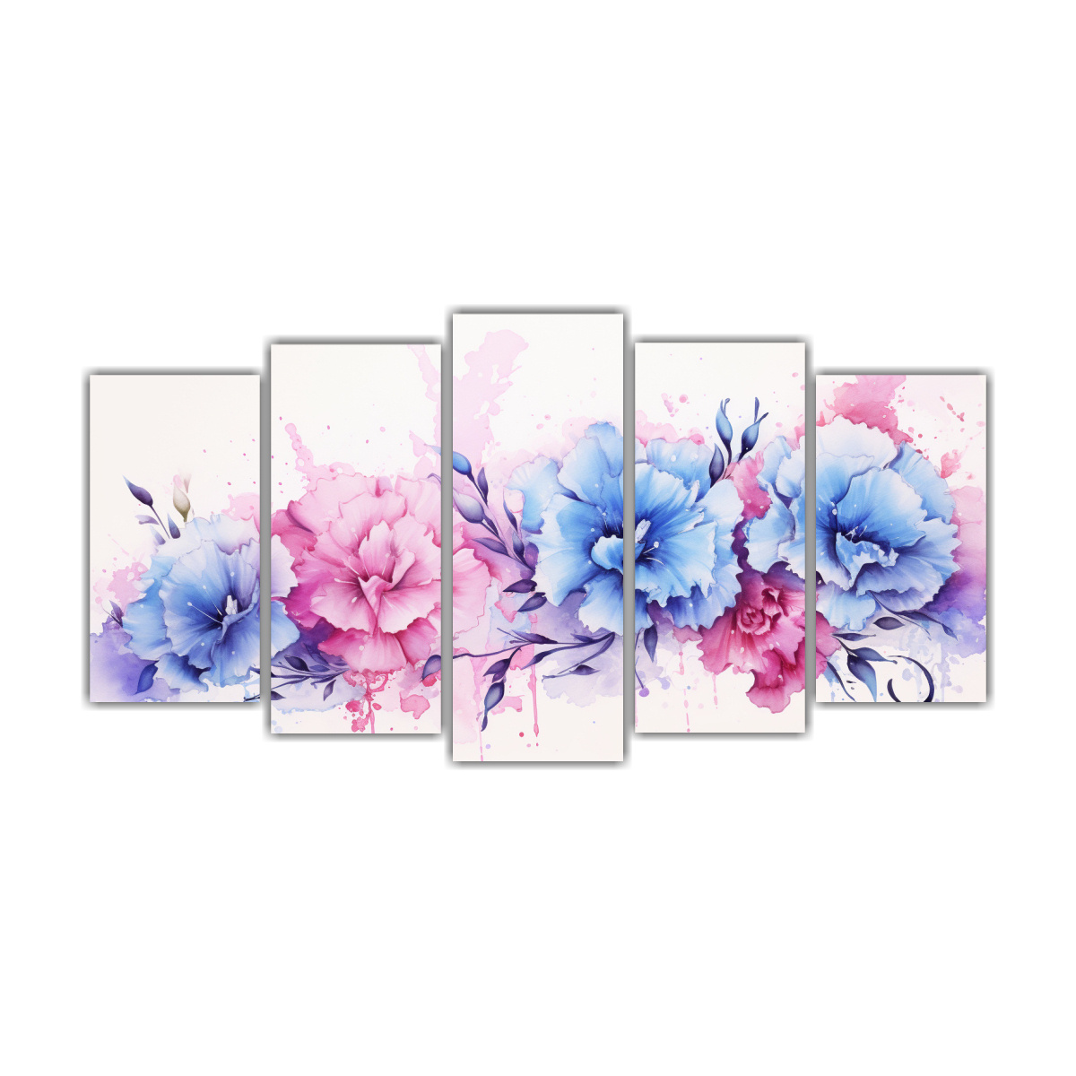 ARTES DE PARED VANGUARDIA AMAPOLAS ROSAS Y AZULES 200X100 CM - 1