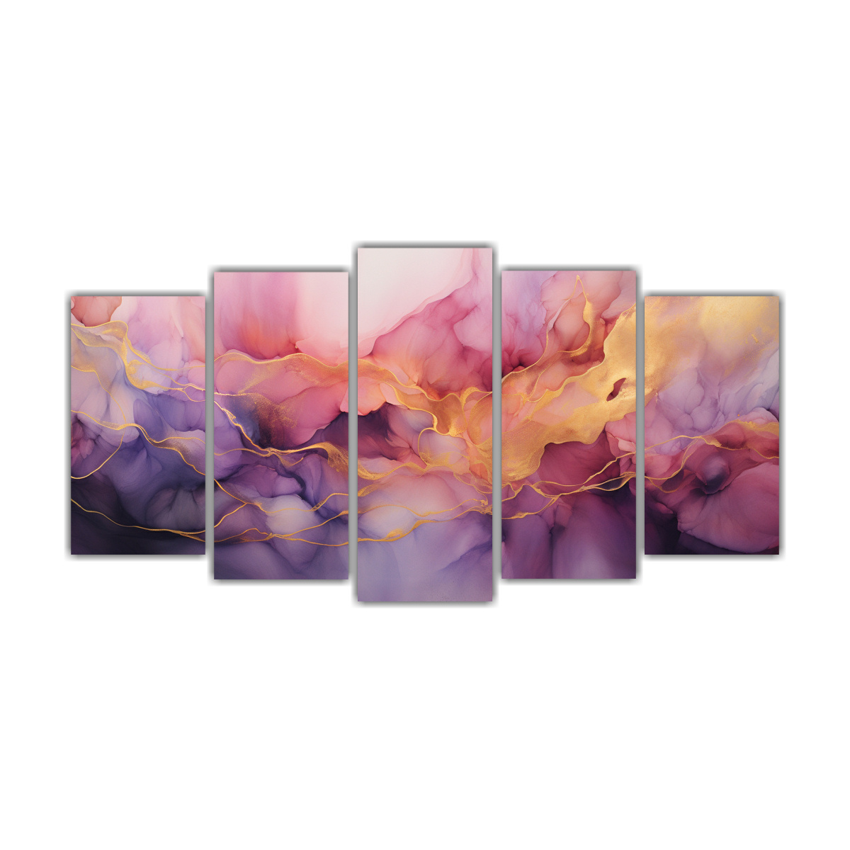 PINTURA ABSTRACTA DE ARMONÍA CROMÁTICA EN TONOS 100X50 CM - 1