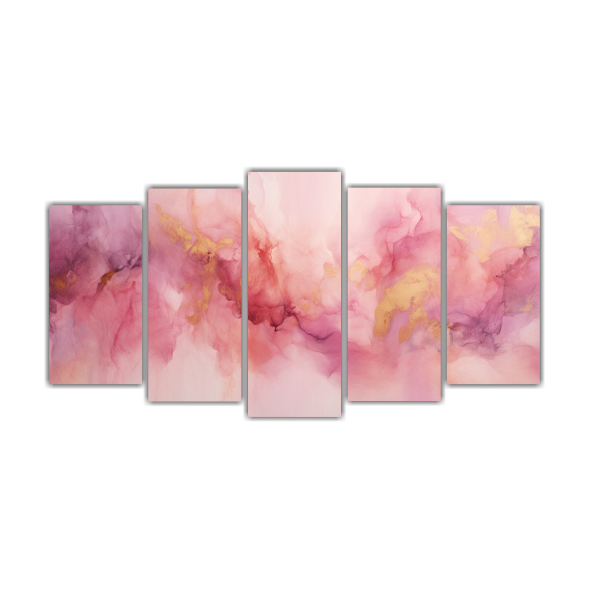 CUADROS DE DISEÑO PARA OFICINA CON COLORES ROSA, 150X75 CM - 1