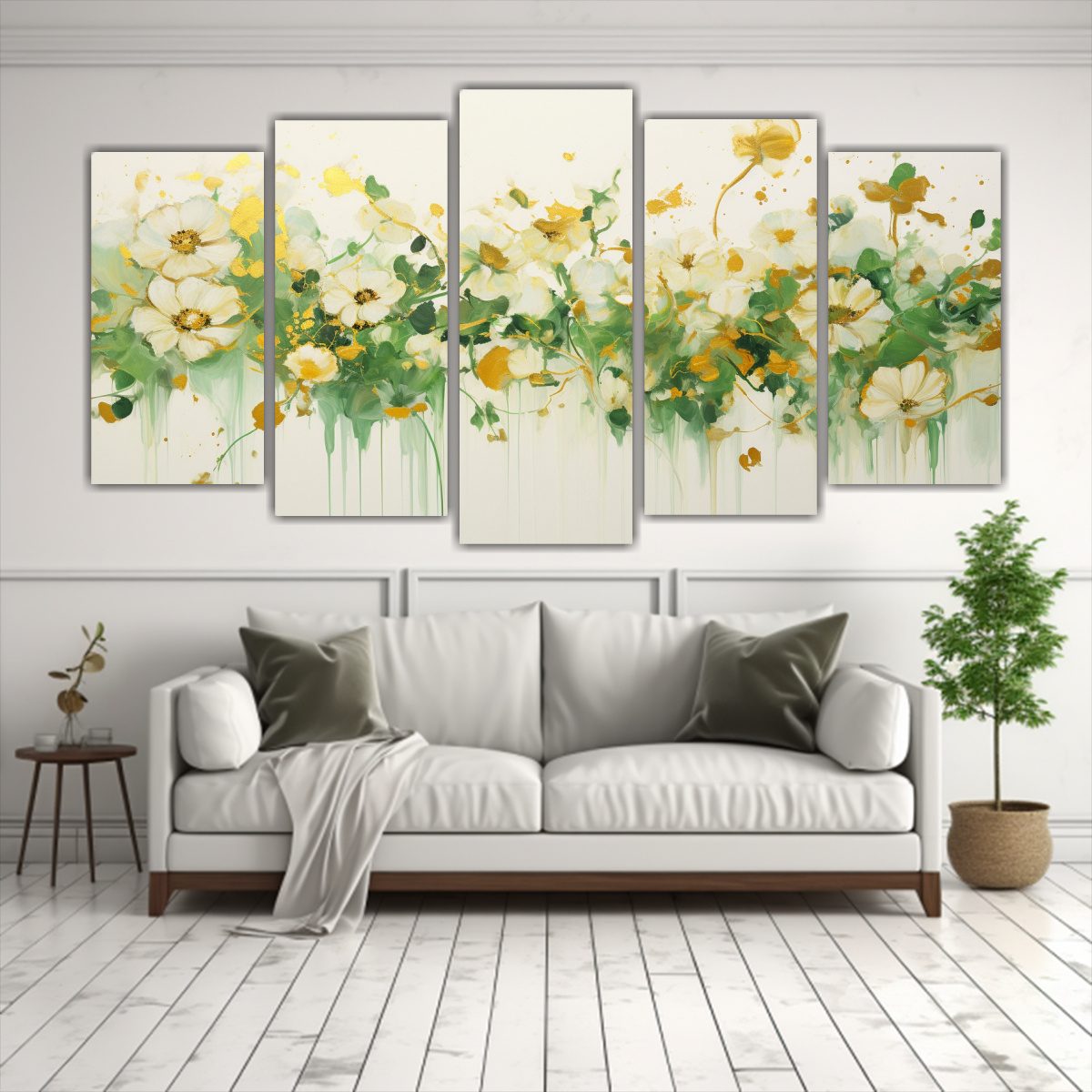 PINTURA ACRÍLICA SIN COSTURAS EN BASTIDOR BLANCO 200X100 CM - 2