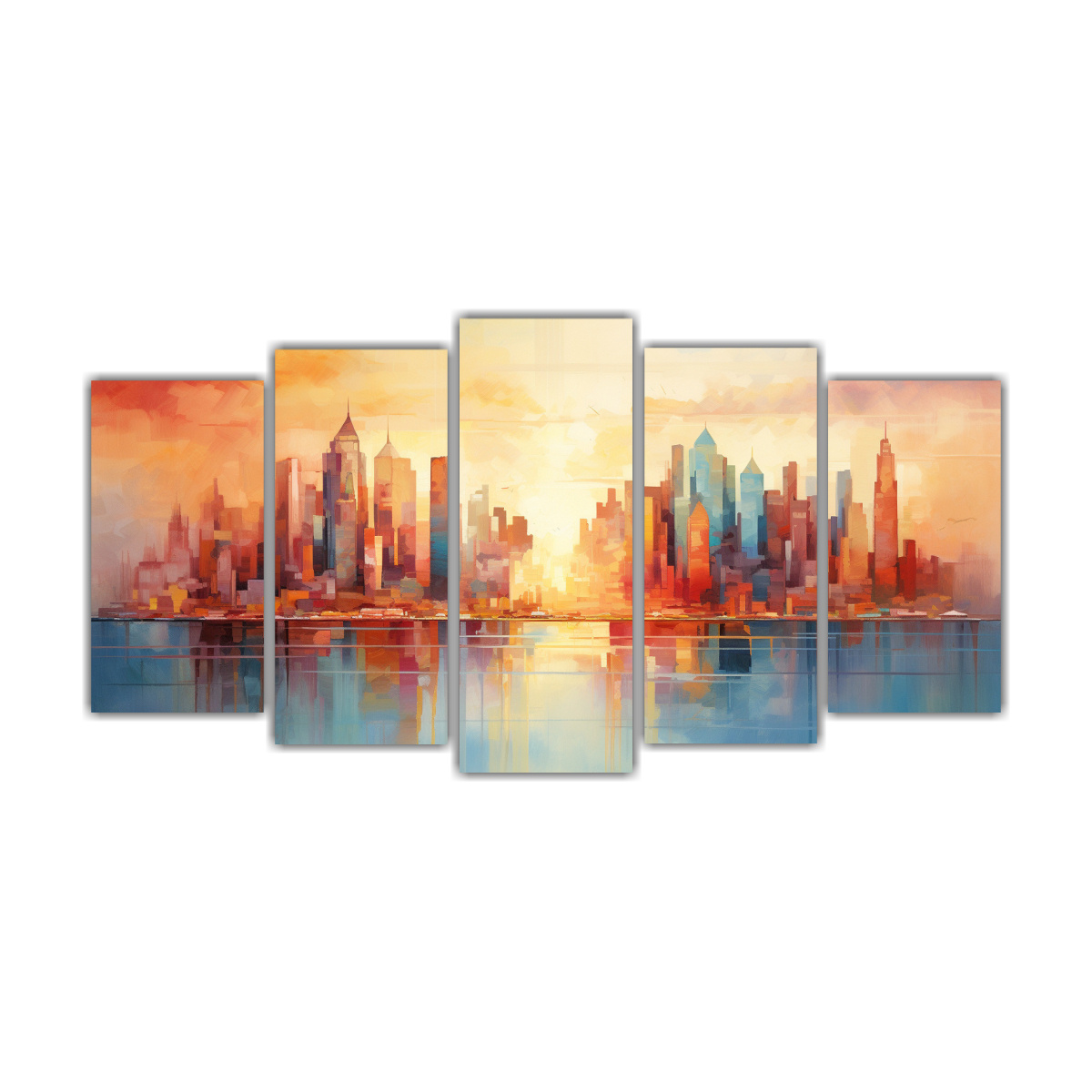 CUADRO ABSTRACTO DE LA CIUDAD, REPRESENTACIÓN 150X75 CM - 1