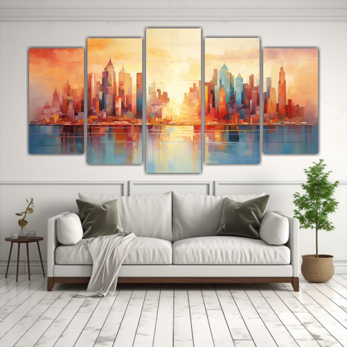 CUADRO ABSTRACTO DE LA CIUDAD, REPRESENTACIÓN 150X75 CM - 2