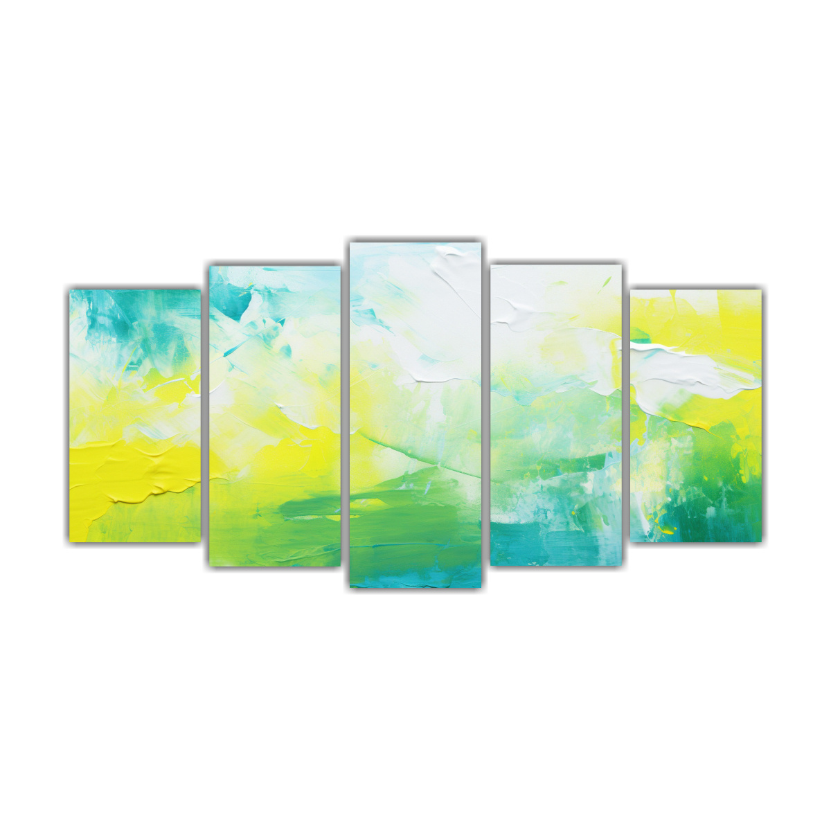 CUADROS CUADRO ARMONÍA AMARILLO VERDE AZUL Y 200X100 CM - 1