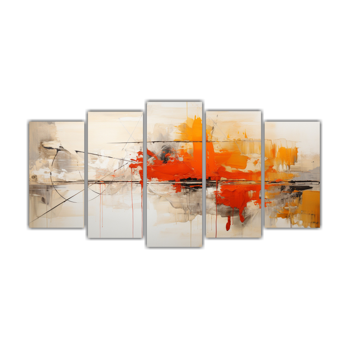 CUADROS MODERNOS ABSTRACTOS CON MUCHO COLOR 250X125 CM - 1
