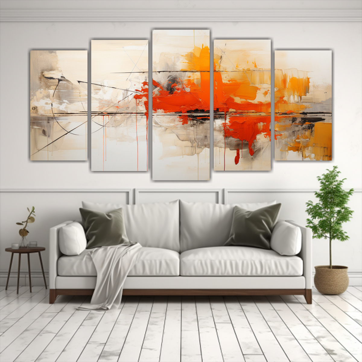 CUADROS MODERNOS ABSTRACTOS CON MUCHO COLOR 250X125 CM - 2