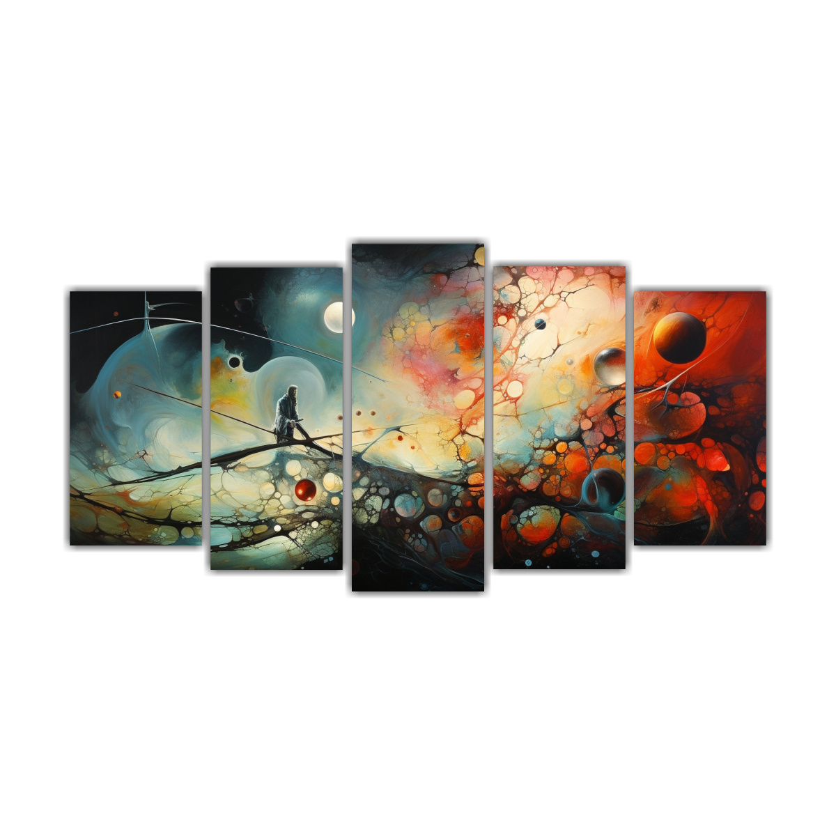 CUADROS VANGUARDIA ABSTRACTA: SUEÑOS OLVIDADOS 150X75 CM - 1