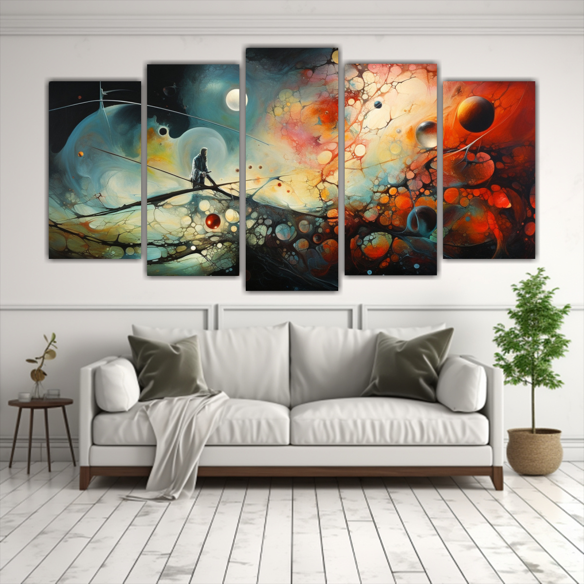 CUADROS VANGUARDIA ABSTRACTA: SUEÑOS OLVIDADOS 150X75 CM - 2
