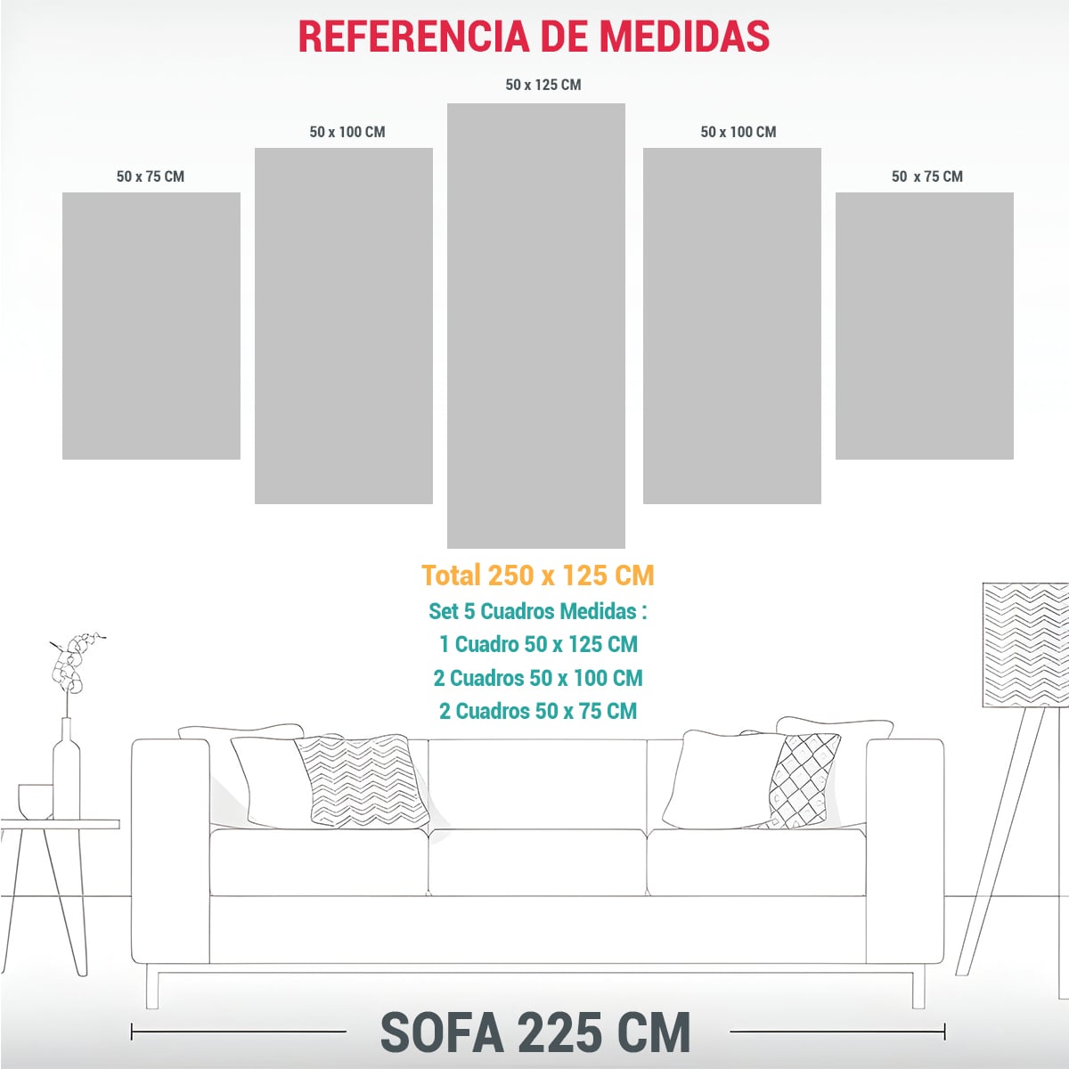 CUADROES DE PARED PARA OFICINA EN UN EDIFICIO 250X125 CM - 3
