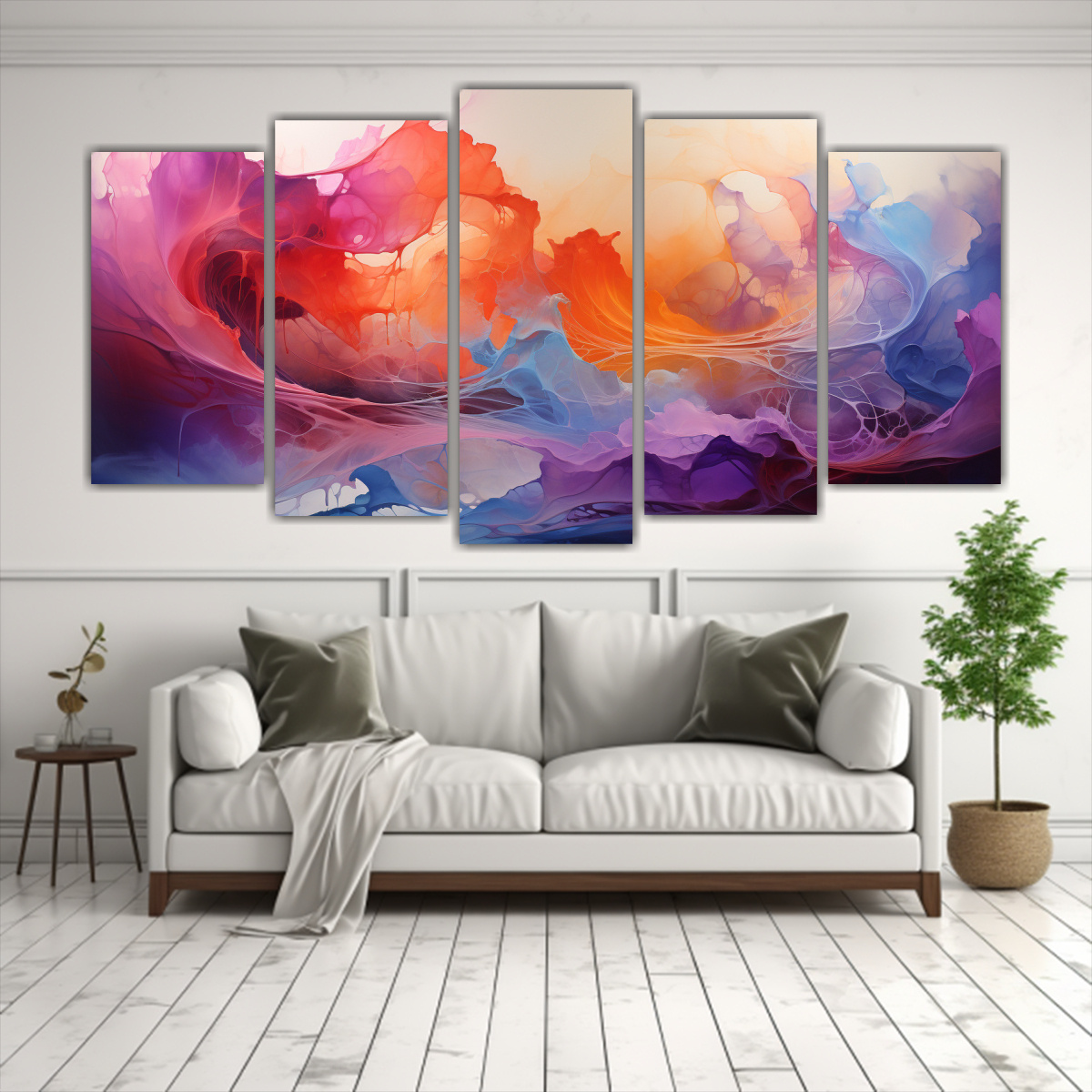 LIENZO DECORATIVO IMPRESO SURREALISTA DEL FUTURO 200X100 CM - 2