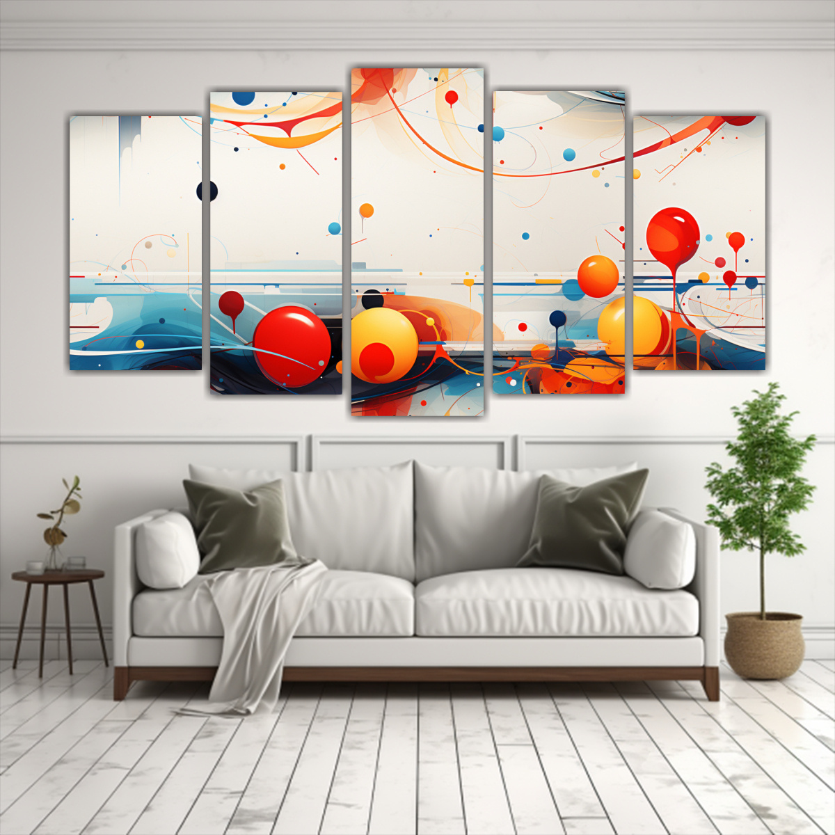 CUADRO ARTÍSTICO ABSTRACTO PARA DECORAR EL BAÑO 100X50 CM - 2