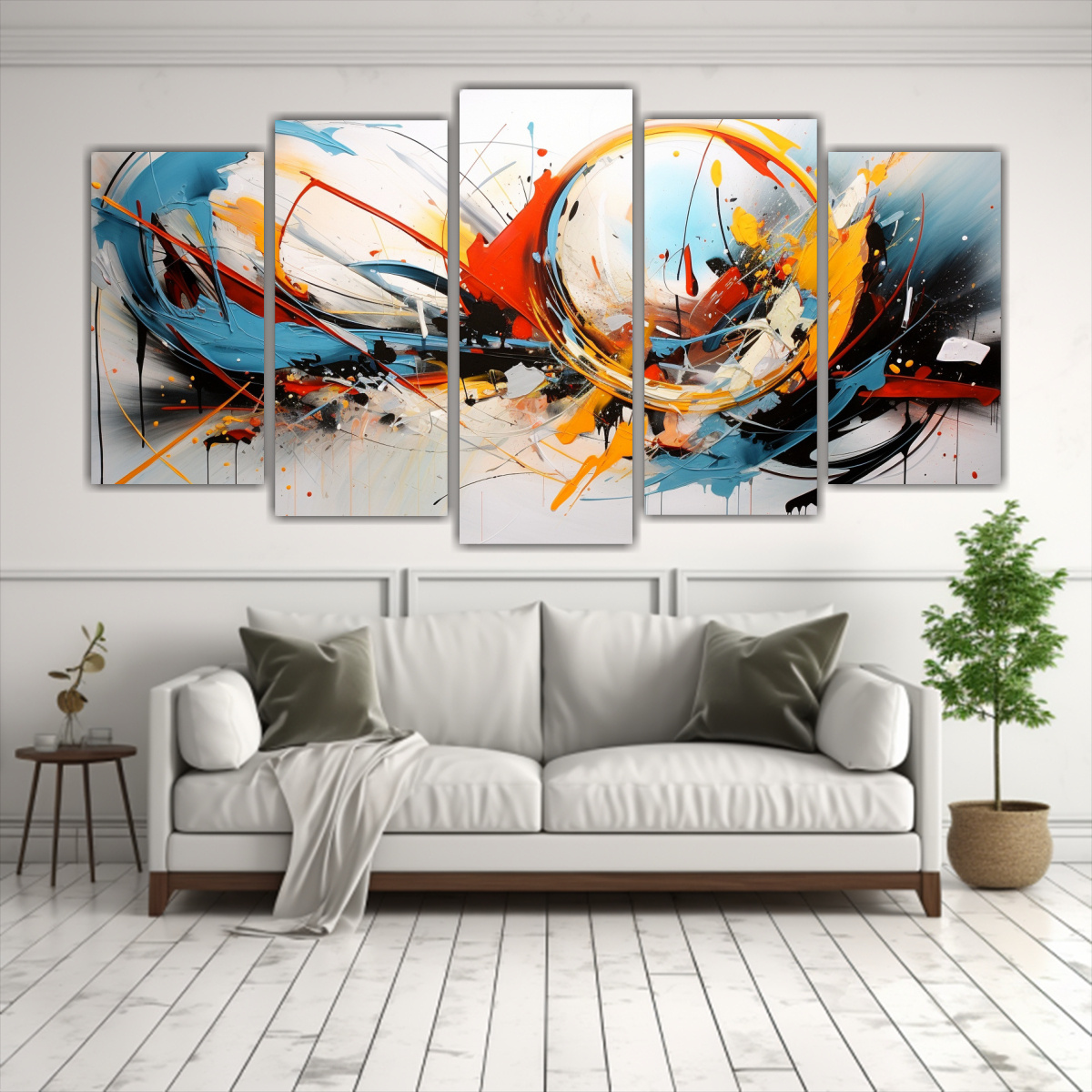 CUADROS ABSTRACTOS BARATOS DE CANVAS CON 150X75 CM - 2