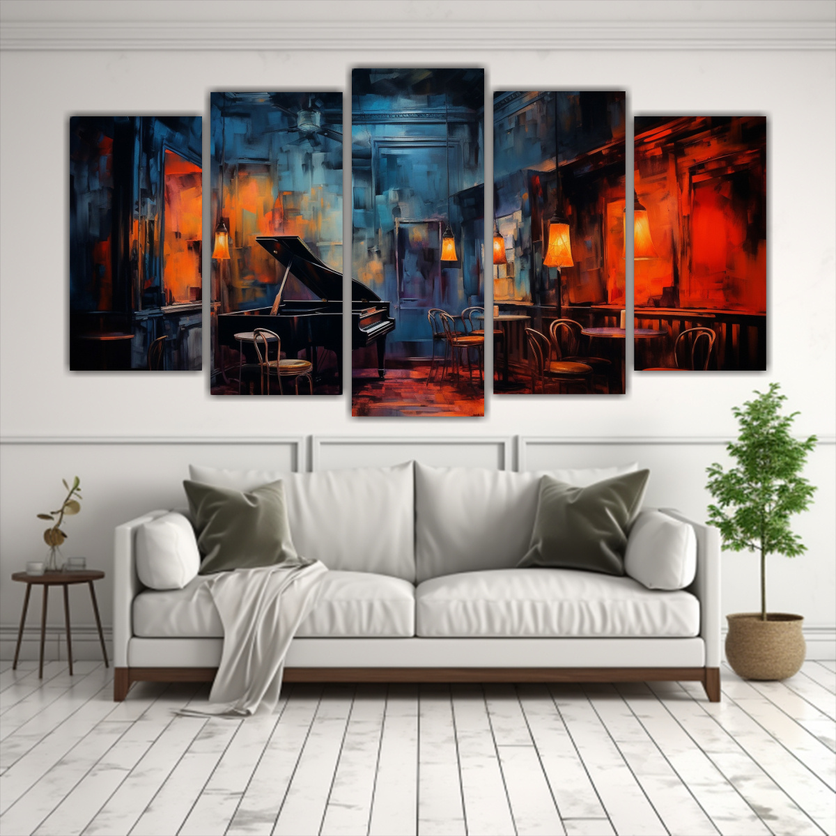 CUADROS ABSTRACTOS CON GAMA DE COLORES: MELODÍAS 200X100 CM - 2