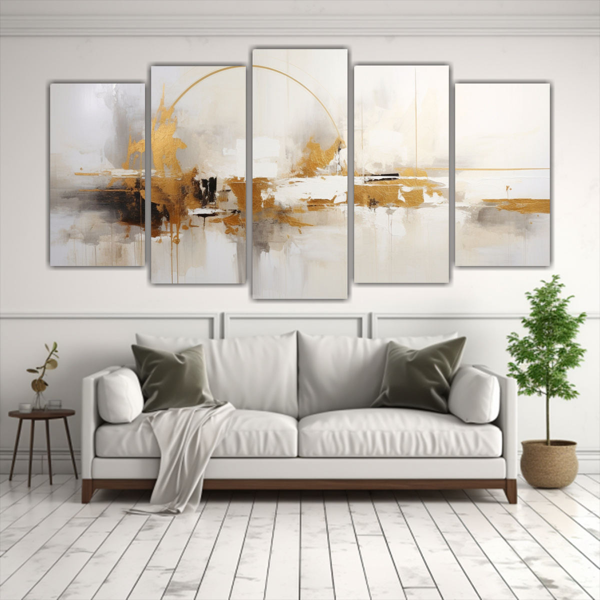 CONJUNTO 5 CUADROS IMAGEN JUVENILES ESTILO 100X50 CM - 2