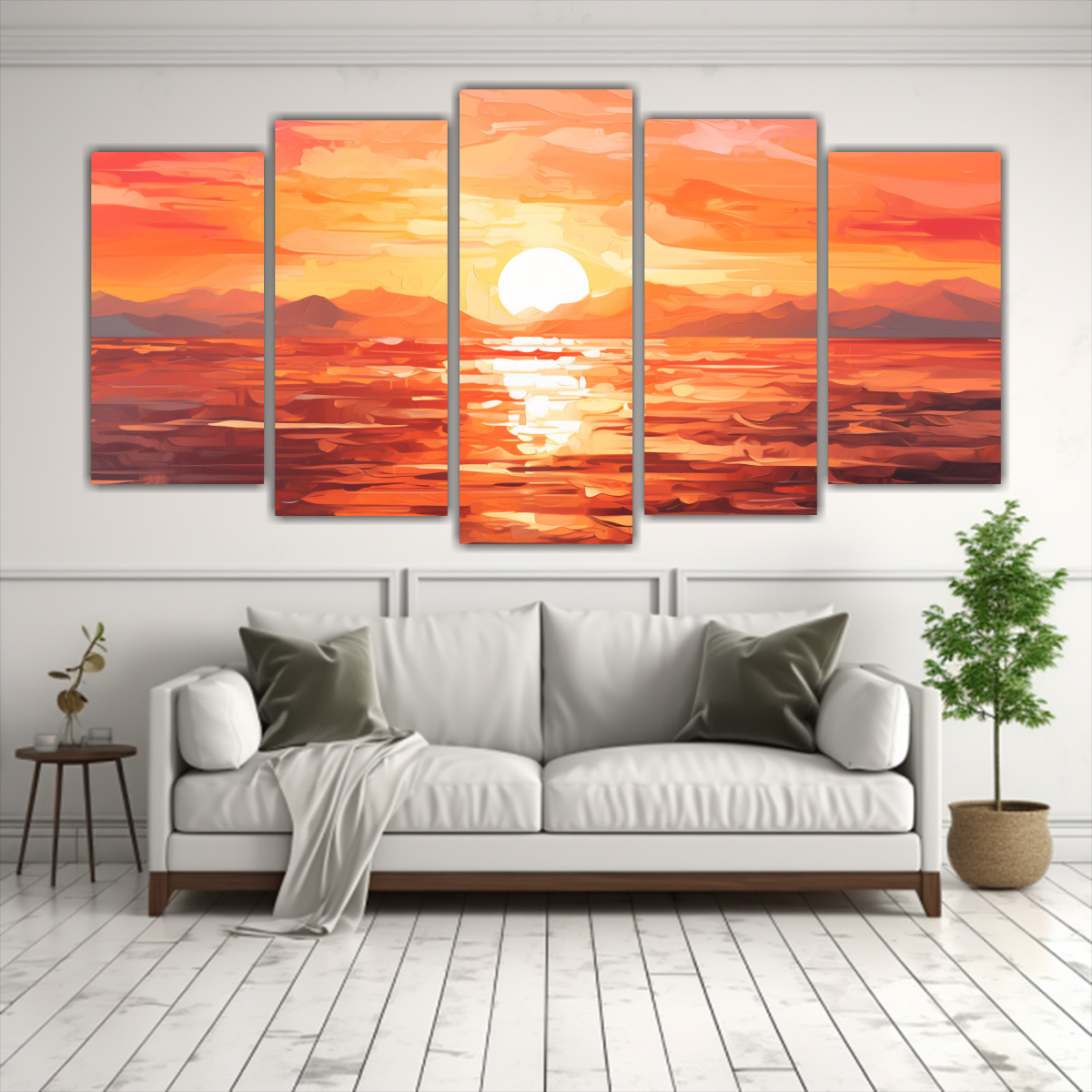 5 CUADROS TEMA LINDA BELLEZA CAUTIVADORA DE UN 200X100 CM - 2